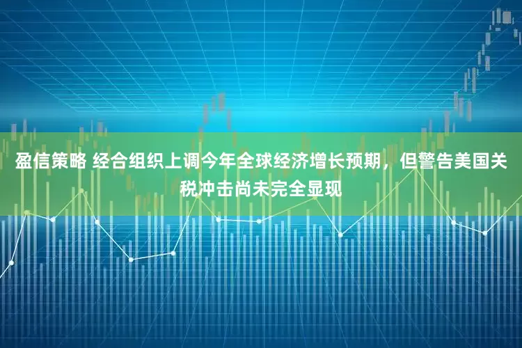 盈信策略 经合组织上调今年全球经济增长预期，但警告美国关税冲击尚未完全显现